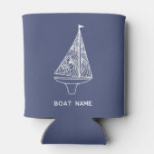 Zeilboot naam nautisch blikjeskoeler (Achterkant)