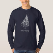 Zeilboot naam nautisch t-shirt (Voorkant)