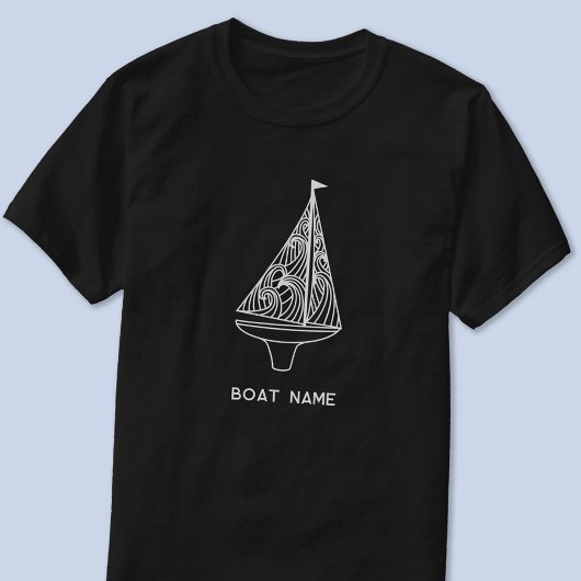 Zeilboot naam nautisch t-shirt