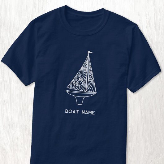 Zeilboot naam nautisch t-shirt