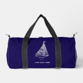 Zeilboot Naam Nautische Marine Blauw Plunjezak (Voorkant)