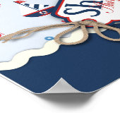 Zeilboot Nautical Baby shower Banner Poster (Hoek)