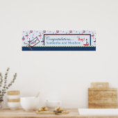 Zeilboot Nautical Baby shower Banner Poster (Keuken)