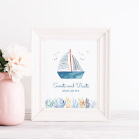 Zeilboot Nautical Baby shower Sign