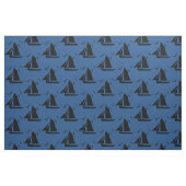 Zeilboot Nautical Blue Fabric Stof (Fat Quarter)