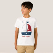 Zeilboot Nautical Sailor Custom T shirt (Voorkant volledig)