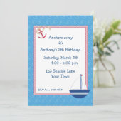 Zeilboot, Nautical Threaditation Kaart (Staand voorkant)