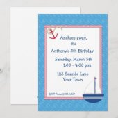 Zeilboot, Nautical Threaditation Kaart (Voorkant / Achterkant)