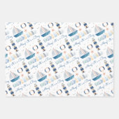 zeilboot nautisch Baby shower Inpakpapier Vel (Voorkant 3)