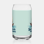 Zeilboot Nautisch Inspirerend Quote Blikvorm Glas (Links)