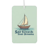  Zeilboot Nautisch Inspirerend Quote Luchtverfrisser (Voorkant)