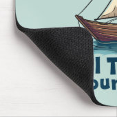  Zeilboot Nautisch Inspirerend Quote Muismat (Hoek)