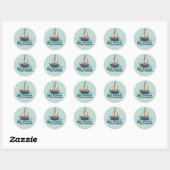  Zeilboot Nautisch Inspirerend Quote Ronde Sticker (Vel)