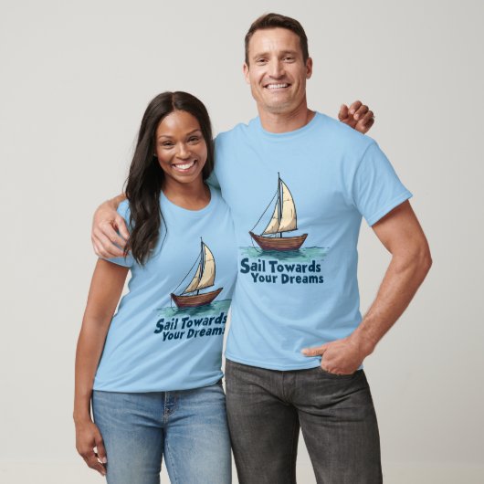  Zeilboot Nautisch Inspirerend Quote T-shirt (Unisex)