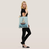  Zeilboot Nautisch Inspirerend Quote Tote Bag (Op model)