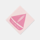 Zeilboot Nautisch Meisje Baby shower Servet (Hoek)