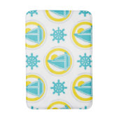 Zeilboot Nautisch patroon Badmat (Voorkant Verticaal)