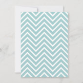 Zeilboot Nautische babyshower, Blauwe Chevron Kaart (Achterkant)