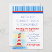 Zeilboot nautische jongens tweede verjaardag uitno kaart (Achterkant)