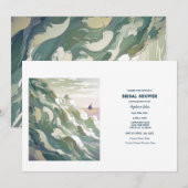 Zeilboot Nautische Oceaan Kunst Bruiloft Vrijgezel Kaart (Voorkant / Achterkant)