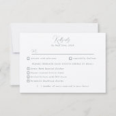 Zeilboot nautische RSVP maaltijd keuzes (Voorkant)