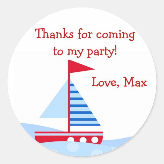 Zeilboot Nautische Stickers (Voorkant)