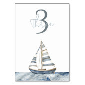 Zeilboot nautische verjaardag kaart (Achterkant)