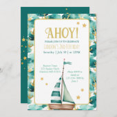 Zeilboot Nautische Verjaardag Kaart (Voorkant / Achterkant)