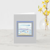 Zeilboot notitiekaart (Gele Bloem)