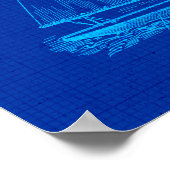 Zeilboot nr. 1 Patent Blauwdruk Poster (Hoek)