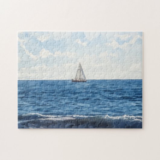 Zeilboot Ocean Art Zeilpuzzel Legpuzzel (Horizontaal)