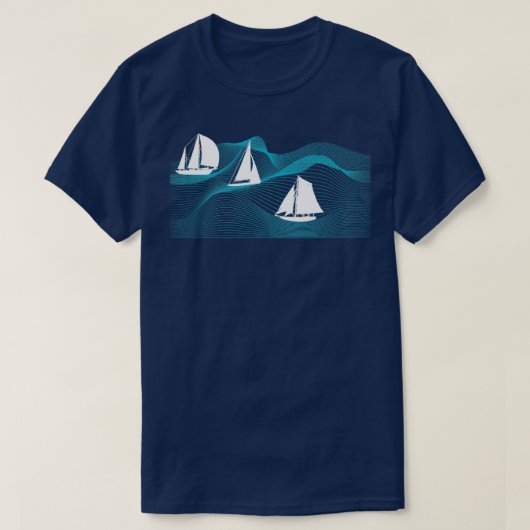 Zeilboot Ocean Hobby Sailing T-shirt (Design voorkant)