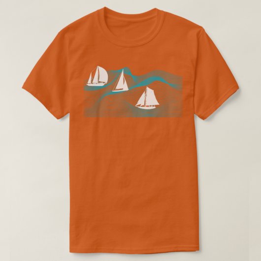 Zeilboot Ocean Hobby Sailing T-shirt (Design voorkant)