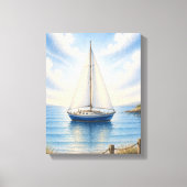 Zeilboot Omwikkelde Canvas Muur Hanging Afdruk (Voorkant)