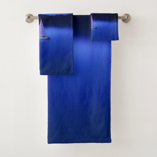 Zeilboot onder een sterrenhemel bad handdoek (Insitu)