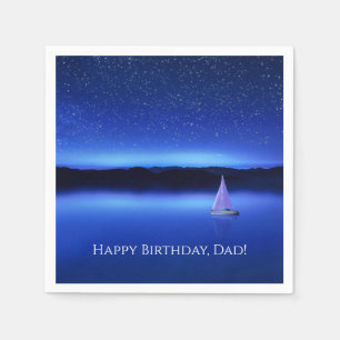 Zeilboot onder een Sterrennacht Sky Servet