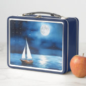 Zeilboot onder een volle maan (In situ)