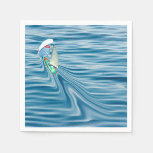 Zeilboot onder volle Sail en Spinnaker Servet