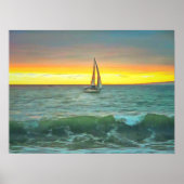 Zeilboot op Banderas Bay 0884 Art Print (Voorkant)