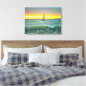 Zeilboot op Banderas Bay 0884 Canvas Art Print (Insitu (Slaapkamer))
