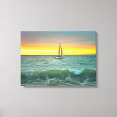 Zeilboot op Banderas Bay 0884 Canvas Art Print (Voorkant)