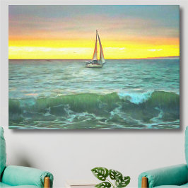 Zeilboot op Banderas Bay 0884 Canvas Art Print
