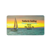 Zeilboot op Banderas Bay 0884 Etiket (Voorkant)