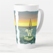 Zeilboot op Banderas Bay 0884 Latte Mok (Rechterhoek)