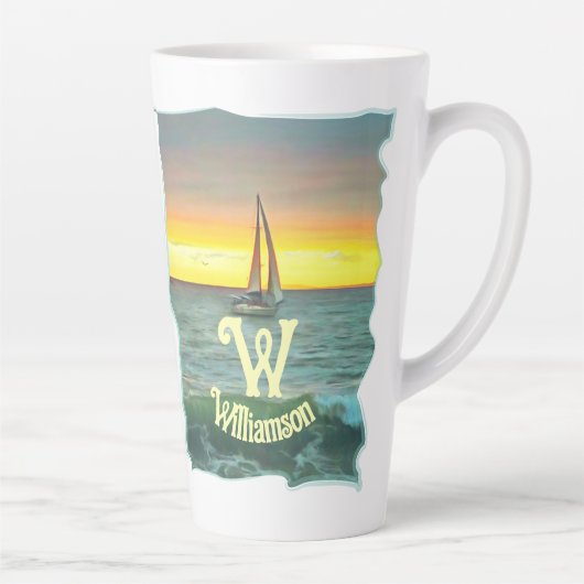 Zeilboot op Banderas Bay 0884 Latte Mok (Rechts)