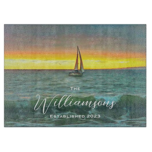 Zeilboot op Banderas Bay 0884 Snijplank (Voorkant)