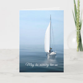 Zeilboot op blauw water sympathie kaart