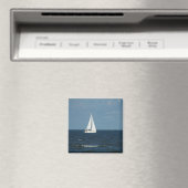 Zeilboot op Blauw Zee Magneet (Insitu (Vaatwasser))