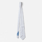 Zeilboot op Blue Check Necktie Stropdas (Achterkant)