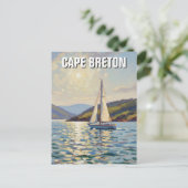 Zeilboot op Cape Breton Island Canada Briefkaart (Staand voorkant)